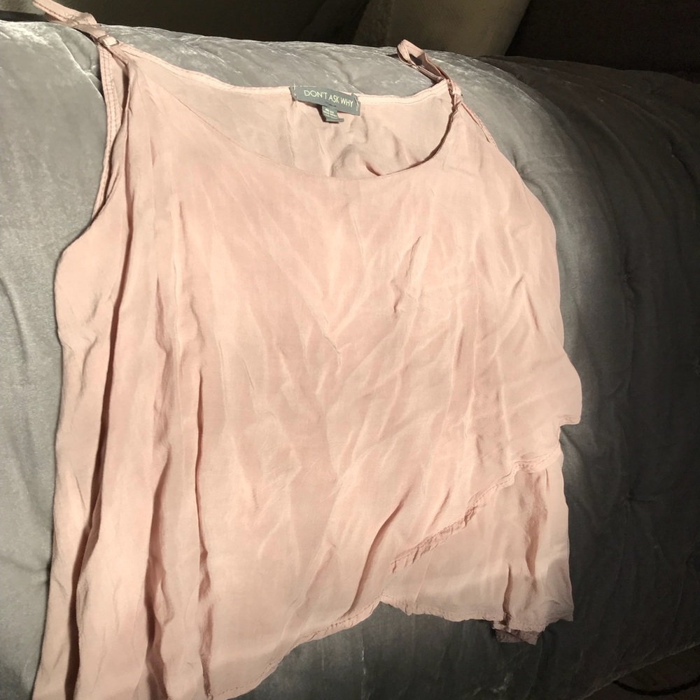 Don’t Ask Why AE mauve flowy crop tank top
